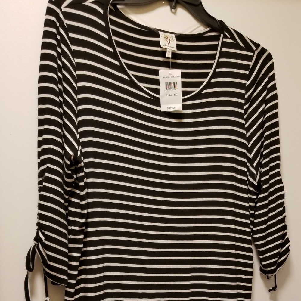 Black and white stripe dress